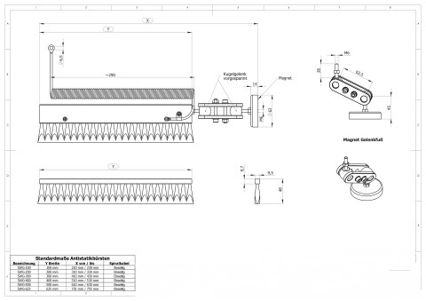 szczotka antystatyczna SWG rysunek